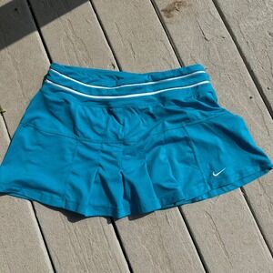 Nike Dri-FIT Women's Tennis Skirt – Turquoise Blue with White Trim –‎ Size M